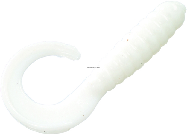 Picture of Strike King Rage Tail Slab Hammer Crappie Grub, 4", Pearl, 10Pk