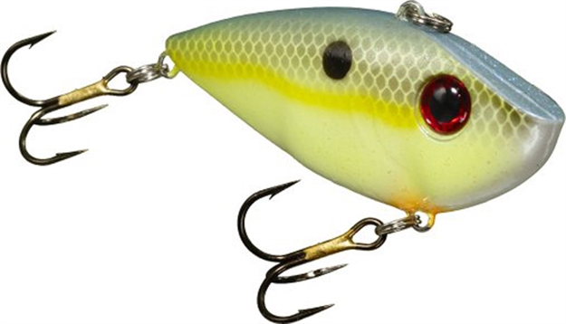 Picture of Strike King Red Eyed Shad Lipless Crankbait, 2", 1/4 Oz, Chartreuse Sexy Shad, Floating,1Pk