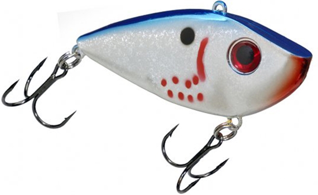 Picture of Strike King Red Eyed Shad Lipless Crankbait, 3 1/4", 1/2 Oz, Bleeding Chrome & Blueback, Floating,1Pk