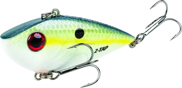 Picture of Strike King Red Eyed Shad Tungsten 2-Tap Lipless Crankbait, 2 3/8", 1/2 Oz, Chartreuse Sexy Shad, Sinking,1Pk
