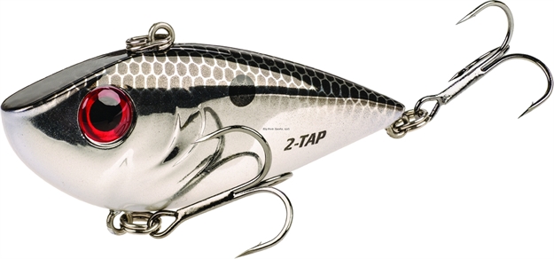 Picture of Strike King Red Eyed Shad Tungsten 2-Tap Lipless Crankbait, 2 3/8", 1/2 Oz, Chrome Black, Sinking,1Pk