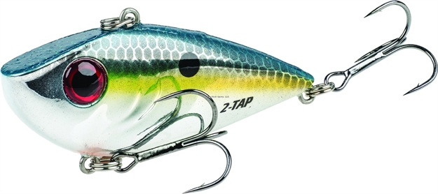 Picture of Strike King Red Eyed Shad Tungsten 2-Tap Lipless Crankbait, 2 3/8", 1/2 Oz, Chrome Sexy Shad, Sinking,1Pk