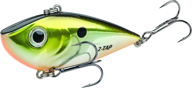 Picture of Strike King Red Eyed Shad Tungsten 2-Tap Lipless Crankbait, 2 3/8", 1/2 Oz, Silver Tennessee Shad, Sinking,1Pk