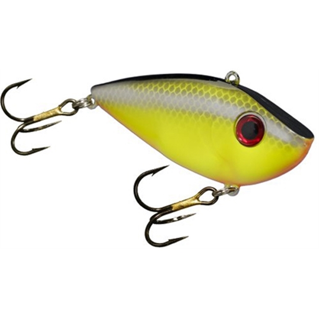 Picture of Strike King Red Eyed Shad Lipless Crankbait, 3 1/4", 1/2 Oz, Chartreuse Baitfish, Floating,1Pk