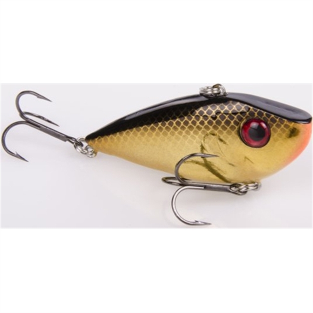 Picture of Strike King Red Eyed Shad Lipless Crankbait, 3 1/4", 1/2 Oz, Gold & Black Back, Floating,1Pk