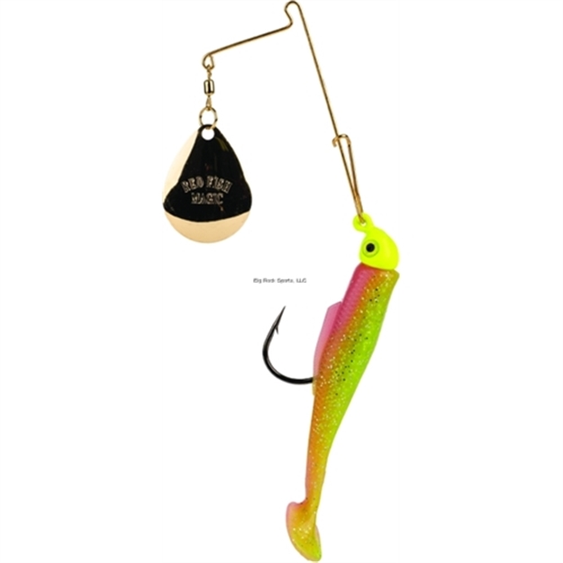 Picture of Strike King Redfish Magic Spinnerbait, 1/4 Oz, Electric Chicken & Chartreuse Head,1Pk