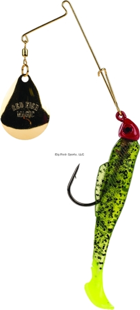 Picture of Strike King Redfish Magic Spinnerbait, 1/4 Oz, Watermelon Chartreuse Tail & Red Head,1Pk