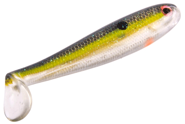 Picture of Strike King Shadalicious Soft Swimbait, 3 1/2", Clear Ghost Sexy Shad, 6Pk