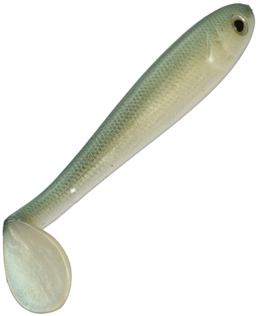 Picture of Strike King Shadalicious Soft Swimbait, 3 1/2", Green Gizzard Shad, 6Pk