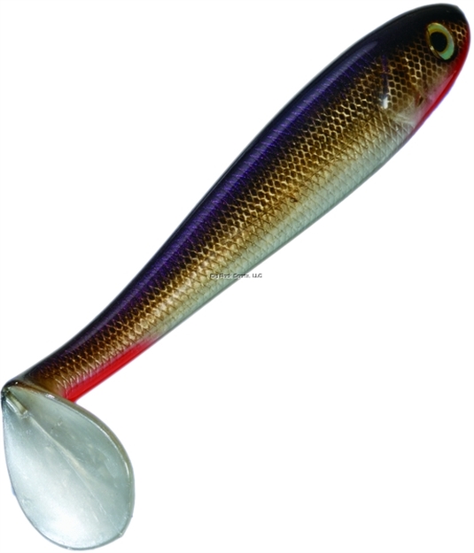 Picture of Strike King Shadalicious Soft Swimbait, 3 1/2", Neon Ghost Minnow, 6Pk