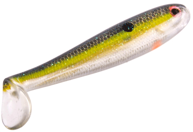 Picture of Strike King Shadalicious Soft Swimbait, 4-1/2", Clear Ghost Sexy Shad, 6Pk