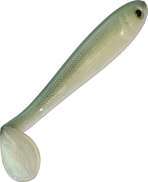 Picture of Strike King Shadalicious Soft Swimbait, 4-1/2", Green Gizzard Shad, 6Pk