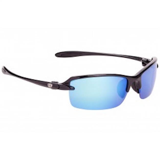 Picture of Strike King Strike King Plus Sabine Sunglasses,Shiny Black - Revo White Blue Mirror - Gray Base