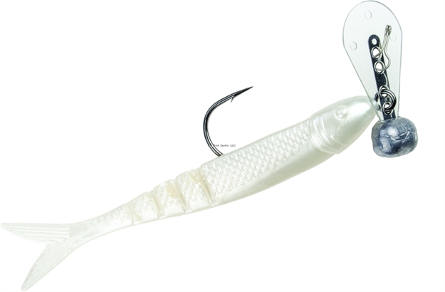 Picture of Strike King Tour Grade Naked Rage Blade Swimbait, 1/2 Oz, Pearl,1Pk