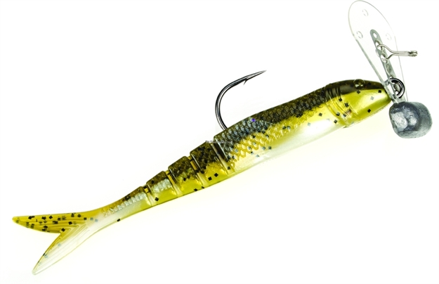 Picture of Strike King Tour Grade Naked Rage Blade Swimbait, 3/8 Oz, Green Pumpkin & Pearl Belly,1Pk