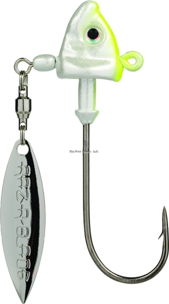 Picture of Strike King Tour Grade Spin Jig Head, 3/8 Oz, Chartreuse & White,1Pk