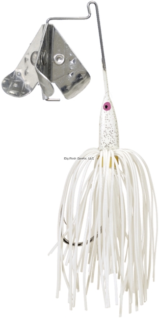 Picture of Strike King Tri-Wing Buzz King Buzzbait, 5/16 Oz, White & Silver Blade,1Pk