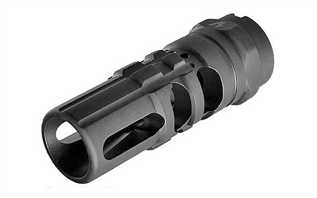 Picture of Strike Industries Jcomp2308 Jcomp Gen 2 Black Steel W/ 5/8"-24 Tpi Threads 2.55" Oal 0.87" Diameter 0.34" Diameter 308 Win 7.62X51mm Nato Fits Ar-Platform SIJCOMP2308