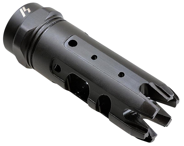 Picture of Strike Industries Kingcomp22 King Comp  Black Steel With 1/2"-28 Tpi Threads, 2.62" Oal & 0.87" Diameter For 223 Rem, 5.56X45mm Nato Ar-Platform SIKINGCOMP22