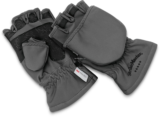 Picture of Strikemaster Gloves Five Finger Flip Mitt, SZ Xl, 97% Polyester Shell, 40G 3M Thinsulate, Grey