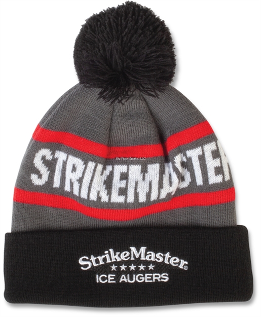 Picture of Strikemaster Pom Beanie - Black Grey Red