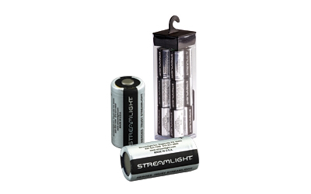 Picture of  Streamlight 85177 Cr123a Lithium Batteries  Silver/Black 3 Volts (12) Single Pack 080926851771