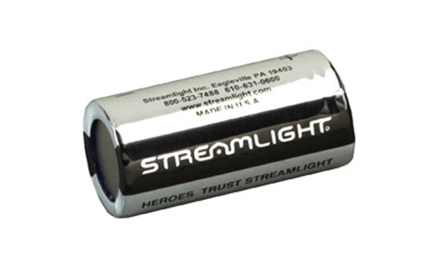 Picture of  Streamlight 85180 Cr123a Lithium Batteries  Silver/Black 3 Volts (6) Single Pack 080926851801