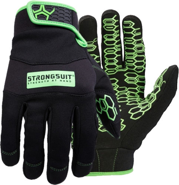 Picture of Strongsuit Grasper Gloves Blk /Green Large Black Anti-Slip! 50600L