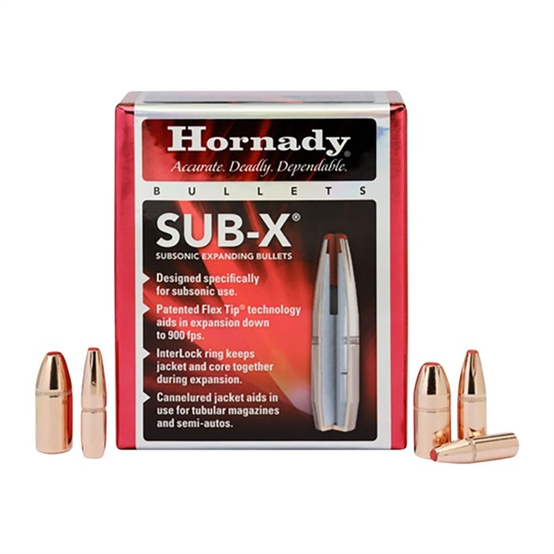 Picture of  Hornady 45031 Sub-X  45 Cal 395 GR Subsonic Expanding 50 Per Box/ 15 Case