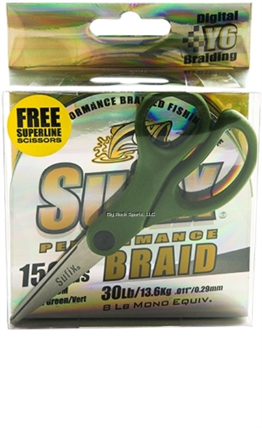 Picture of Sufix 30Lb Performance Braid Lo-Vis Green W/Promo Scissors