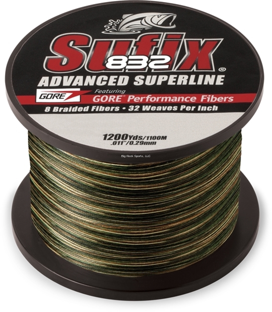 Picture of Sufix 832 Advanced Superline Braid, 10Lb Test, 1200Yd, Camo, Boxed