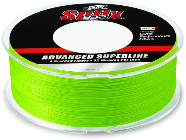 Picture of Sufix 832 Advanced Superline Braid 15 LB Neon Lime 600 Yard Spool