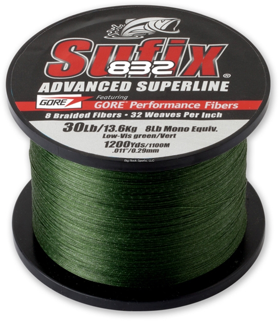 Picture of Sufix 832 Advanced Superline Braid 80Lb 1200Yds Lo-Vis Green