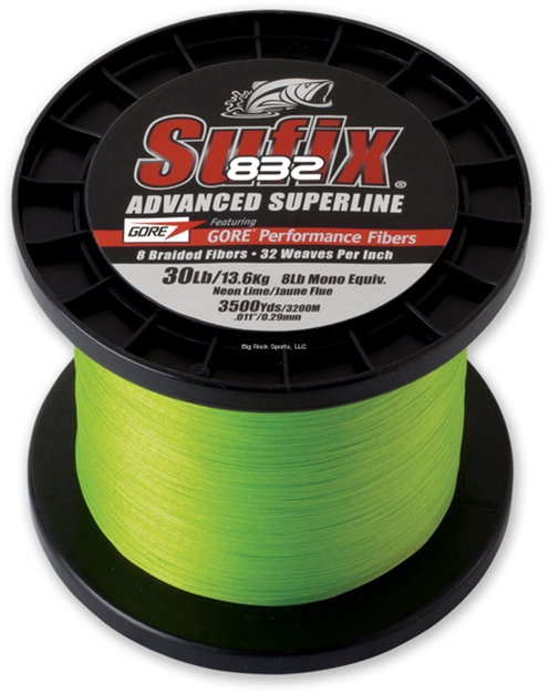 Picture of Sufix 832 Advanced Superline Braid 80Lb 3500Yds Neon Lime