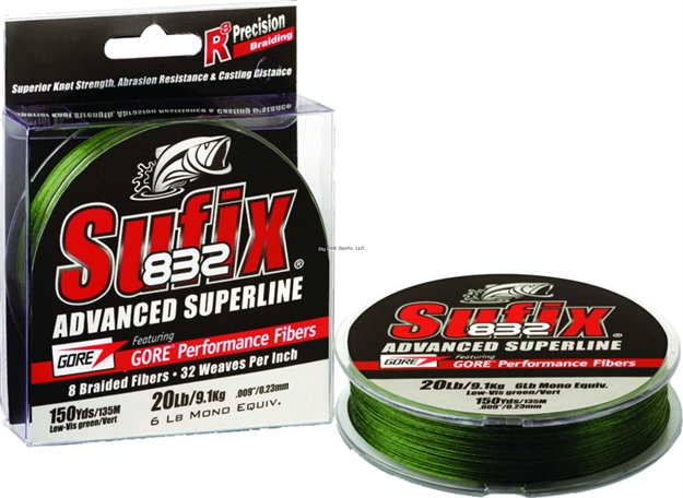 Picture of Sufix 832 Advanced Superline Braid 8Lb 150Yd Lo-Vis Green 660-008G
