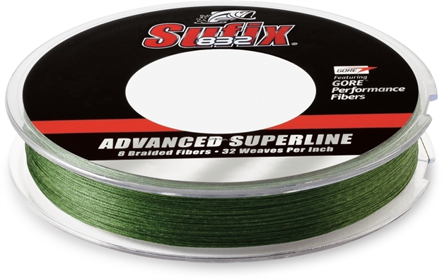 Picture of Sufix 832 Advanced Superline Braid, 8Lb Test, 300Yd, Low-Vis Green, Boxed