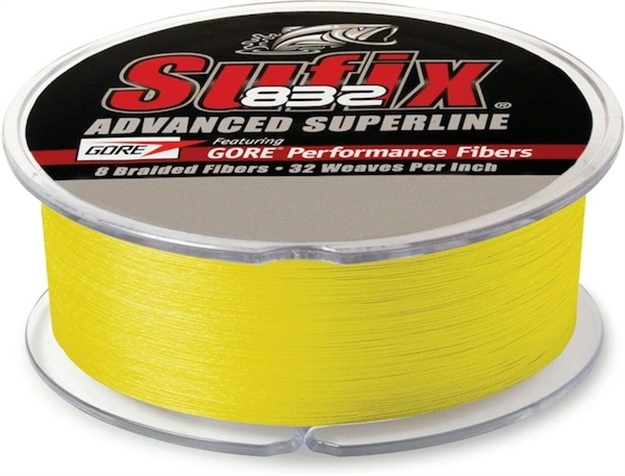 Picture of Sufix 832 Advanced Superline Braid 15Lb 150Yd Hi-Vis Yellow Boxed 660-015Y