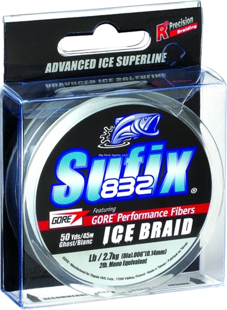 Picture of Sufix 832 Ice Braid Line 4Lb 50Yd Ghost