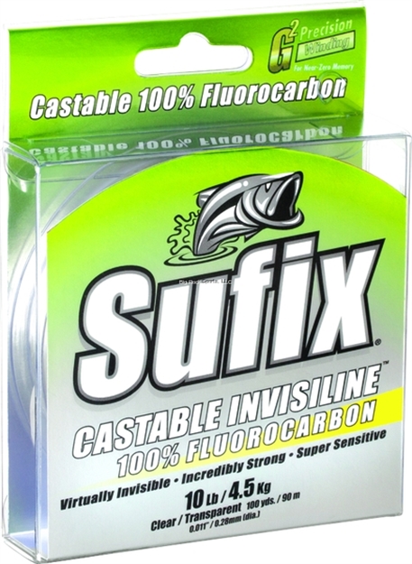 Picture of Sufix Castable Invisiline Fluorocarbon 10Lb 100Yds Clear