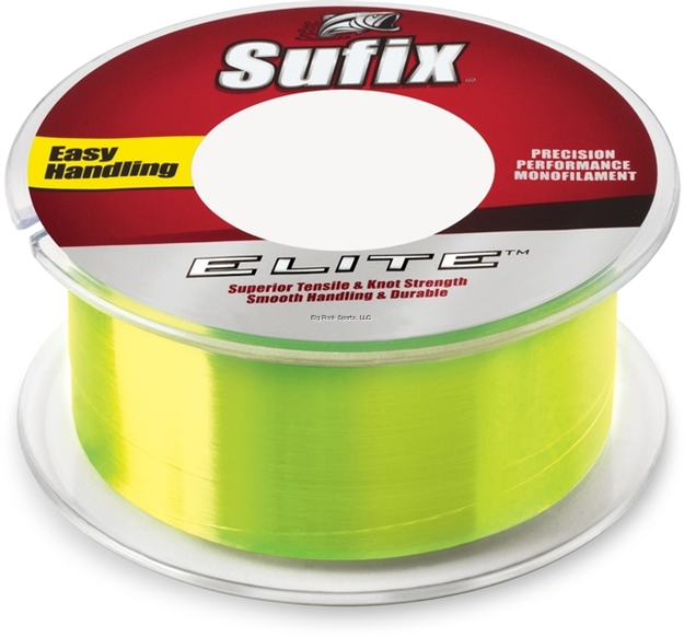 Picture of Sufix Elite Monofilament Line, 6Lb Test, 330Yd, Hi-Vis Yellow, Boxed