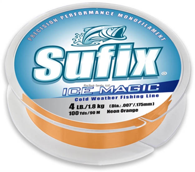 Picture of Sufix Ice Magic Monofilament Line 2Lb 100Yds Neon Orange