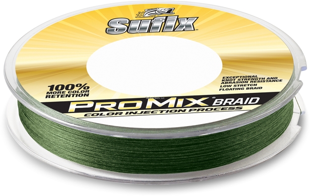 Picture of Sufix Promix Braid, 15Lb Test, 150Yd, Low Vis Green, Boxed