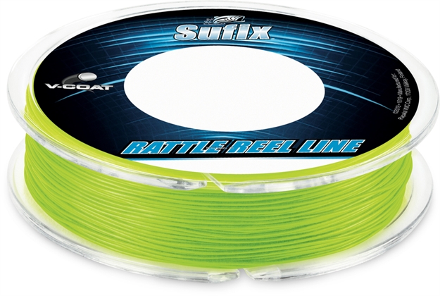 Picture of Sufix Rattle Reel V-Coat, 20 Lb, 50 Yd, Neon Lime
