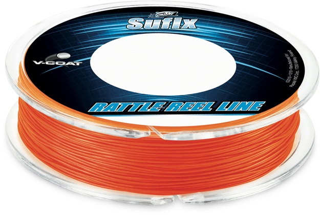 Picture of Sufix Rattle Reel V-Coat, 30 Lb, 50 Yd, Neon Fire