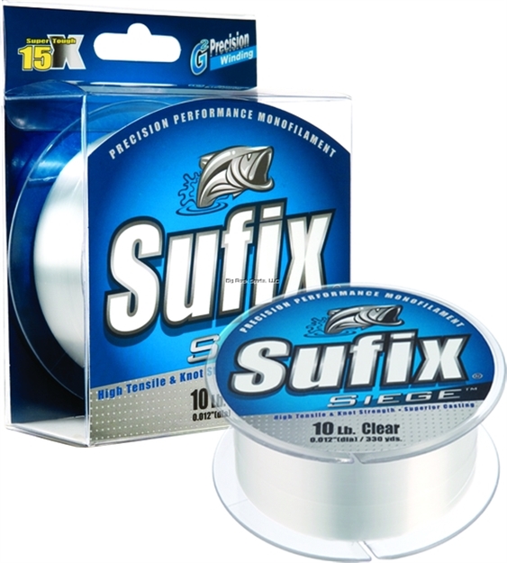Picture of Sufix Siege Monofilament Line 10Lb 330Yds Clear Mono