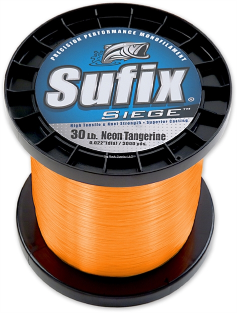 Picture of Sufix Siege Monofilament Line 3000 Yds 17Lb Neon Tangerine Mono