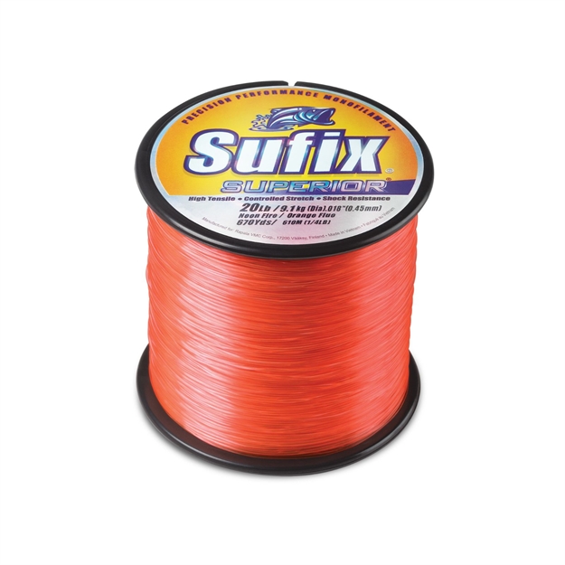 Picture of Sufix Superior 12 LB Neon Fire 1100 Yds