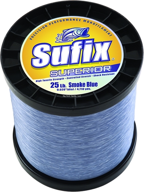 Picture of Sufix Superior Monofilament Line 25Lb 4710Yds Smoke Blue 2.2Lb