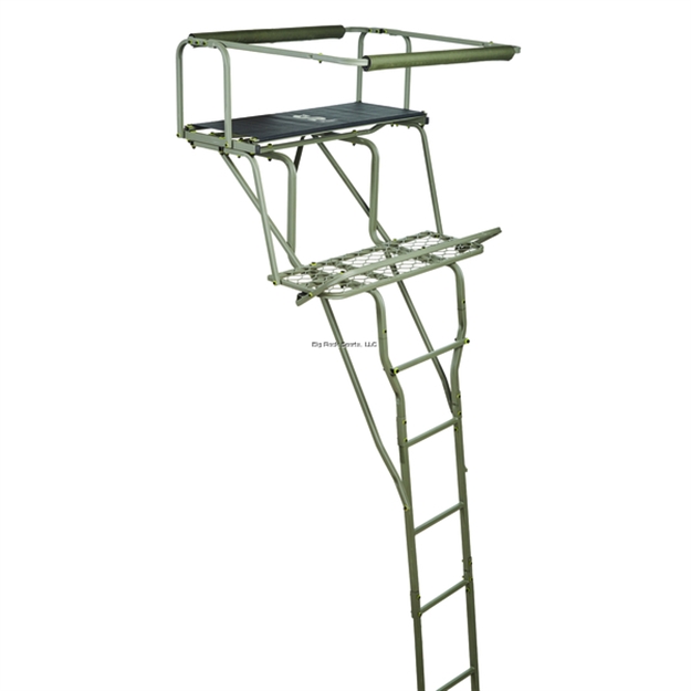 Picture of Summit Steel 2 Person Ladder Tree Stand Height 17' Weight 70Lbs Seat Size 38"Wx14"L Platform 35.25X12.5L  With Shooting Rail