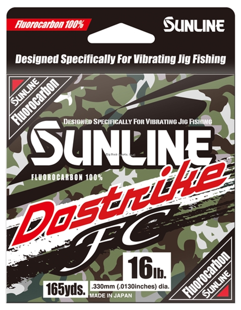 Picture of Sunline Dostrike FC 16Lb, 165Yd, Metered Smoak/Dark Green, 100% Flurocarbon